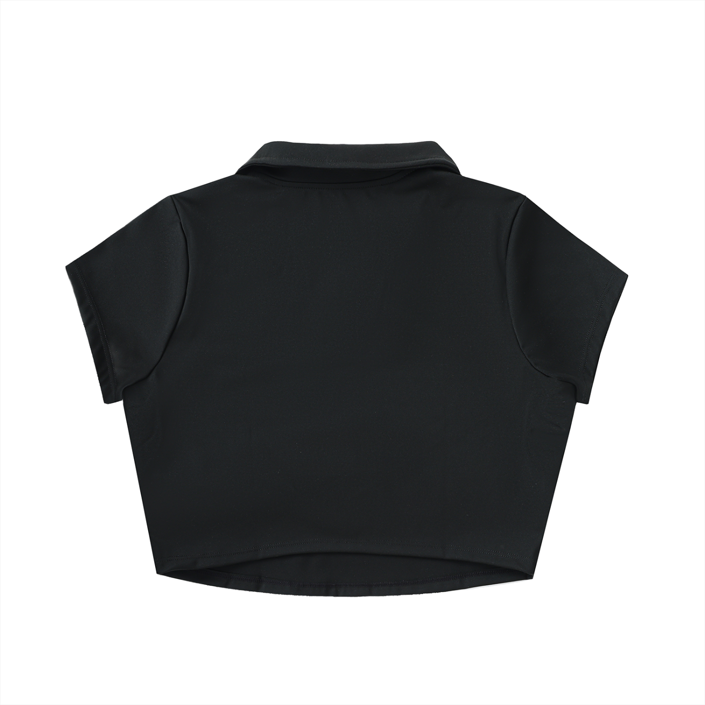 Wmns V-Neck Lapel Crop Top